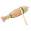 Fish Shaped Guiro Wooden Latin Percussion Musical Instruments with Rhythm