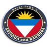 1 x Round MDF Magnet - Antigua and Barbuda Sant