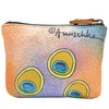 Anuschka Women's Coin Pouch Ppf, Premium Peacock Flower, One Size