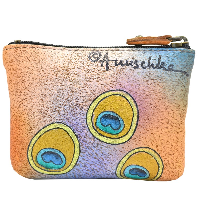 Anuschka Women's Coin Pouch Ppf, Premium Peacock Flower, One Size