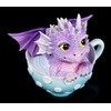 Fantasy Dragon Figurine Sitting in a Cup - Cutieling in