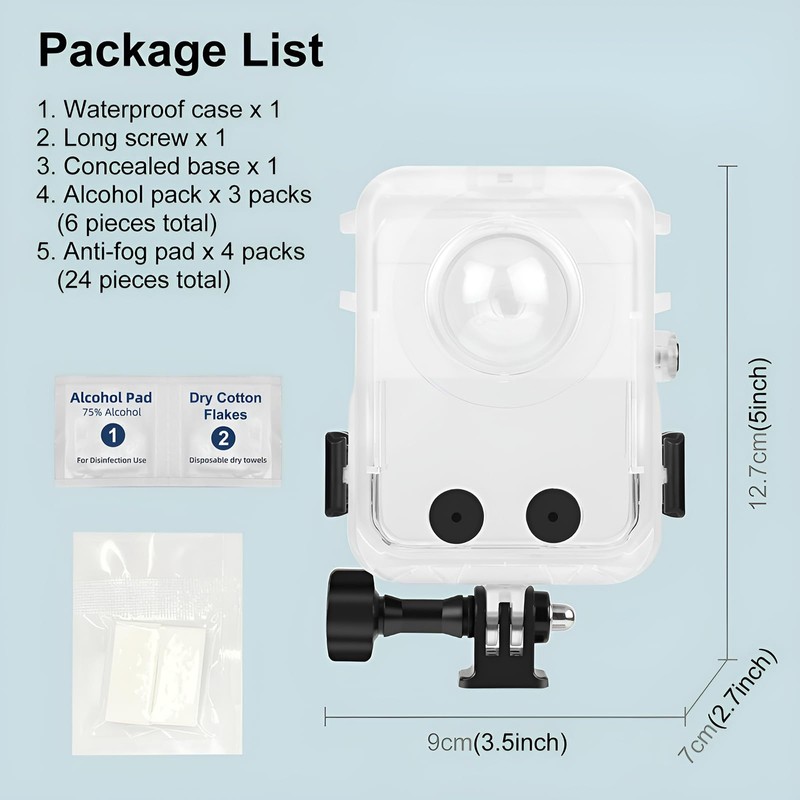 YicDofu Osmo 360 Waterproof Case, 40m/131FT Underwater Housing 97% High