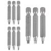 50mm Magnetic Square Head Screwdriver Bits with 1/4 Inch Hex