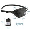 4Monster Travel Fanny Pack with 3-Zipper Pockets, Water Resistant, Ultralight,