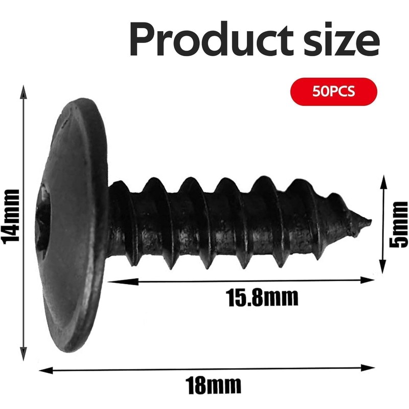 ANBOO M5 x 16mm Self Tapping Self Tapping Screws Metal