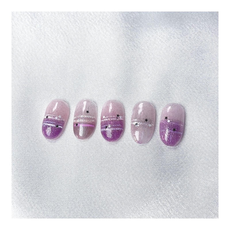 Cozy knit barcode nail - Stiletto / 포근 니트 바코드네일