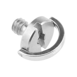NOTRICKT CS-018 1/4" Screw with D-Ring (D15mmxH12mm) Stainless Steel, for DSLR Cameras and Tripods, Monopods, Freehead [2 Pack]