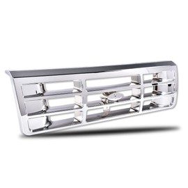 G-PLUS Front Grille Compatible with 1992-1996 Bronco/1992-1997 Ford F150 F250 F350 Chrom Plastic Truck Replacement