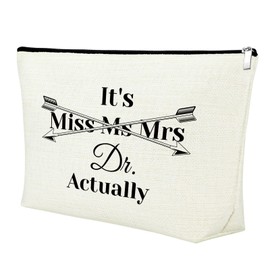 Appreciation Gifts for Doctor Makeup Bag Doctor Gifts for Women PHD Graduation Gift Retirement Gift for Doctor Cosmetic Bag Doctorate Degree Gift Birthday Christmas Thank You Gift Travel Makeup Pouch