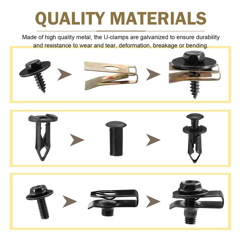 Opuweiy 100 PCS Car Bumper Repair Kit, Universal Body Clips