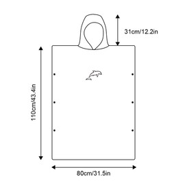 flintronic Swim Towels, Quick Dry Changing Robe Towel, Microfiber Beach Towel Robe for Men Women, Lightweight Surf Poncho for Swimming Surfing and Beach - One Size Fit All (Blue)