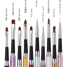 Tsingtop 10pcs Nail Brush Gel Nail Art Manicure Tool Kit, 10 Brush Tips and 10 Color Variations