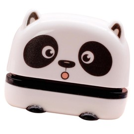 Sello de Ropa de Dibujos Animados Compacto Tamaño Infantil, Sello Multifunción de Material Plástico Color Claro Diseño de Oso Panda, Adecuado para Marcar Ropa y Material Escolar