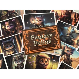 The Fantasy Feline Tarot 78 Postcard Set
