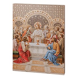 Last Supper Textured Wood Plaque, 7.5"x10"