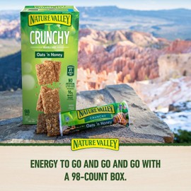 Nature Valley Crunchy Granola Bars Oats 'N Honey - 98 Bars Of 2 bar Pouches of
