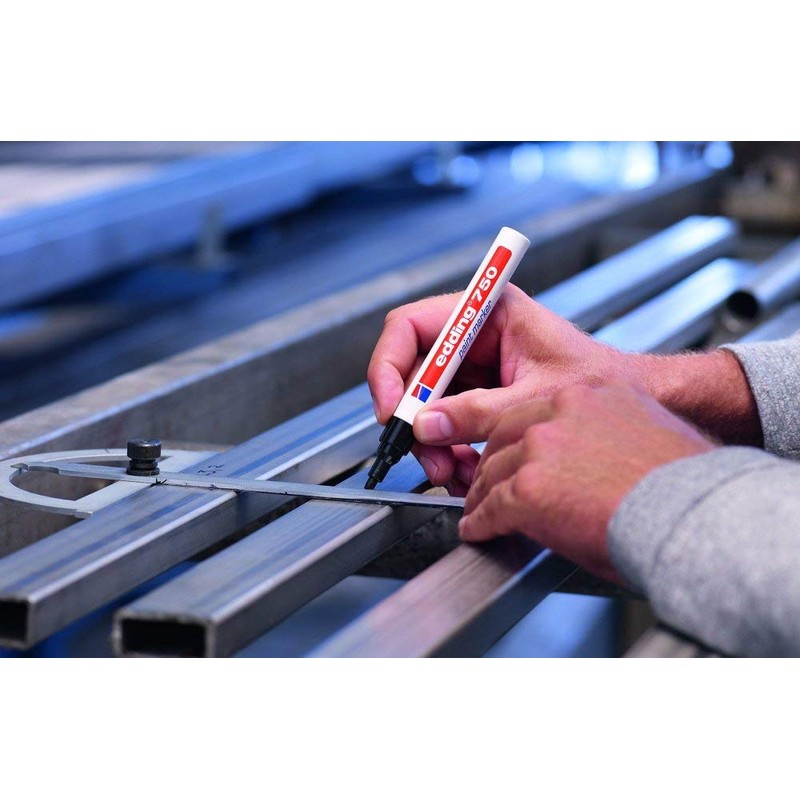 Edding 750 -1 3049 Industrial Paint Marker, 2-4 mm, white