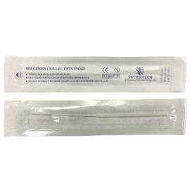 Saris and Things 100 Pack Sterile Nasopharyngeal Swab, Nasal Swabs for Sampling Flocked Swab, 80 mm Break Point, Nylon Flocking Tip
