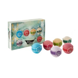Gift Box with 6 Bath Bombs - Watermelon, Donkey Milk, Lavender, Jasmine, Strawberry, Ocean