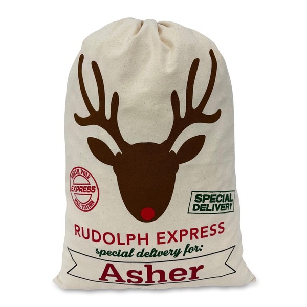 NACRE APPAREL Christmas Jumbo Santa Sack Custom Name Santa Claus