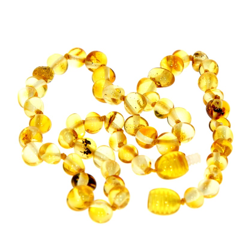 SilverAmber Jewellery NBARHON50 Lemon Baltic Amber Pearl Necklace - Chain