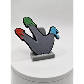 Unbranded Finger Painter Badge Keychain - Gorilla Tag VR Game Oculus Rift