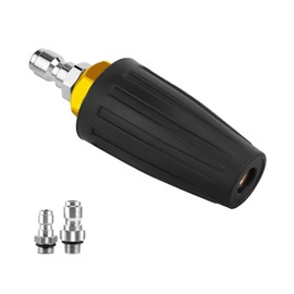 NIYATA Turbo Nozzle for Pressure Washer, 4000PSI 4.0GPM Quick Release Power Washer Stainless Steel,Rotating Turbo Nozzle with /4'' 3/8'' Quick Connectors for Car & Outdoor