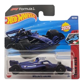 Hot Wheels Formula 1 Williams Racing Car, 2025 Track Aces Collection, 59/250, Die-Cast Model, Blue