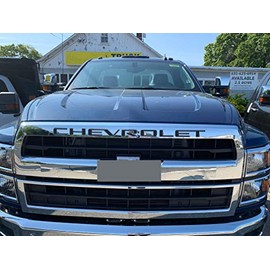 LimitlessParts Matte Black Grill Letters Inserts for 2019 2020 2021 Silverado 4500 5500 6500 Heavy Duty HD ABS Plastic NOT Thin Decals