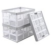 Wakikini 30 L Plastic Rectangular Collapsible Crates, 3 Pack Folding