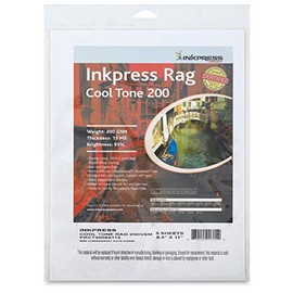 Inkpress Rag Warm Tone 200 Double Sided, Cream White Matte Inkjet Paper, 15 mil, 200 gsm, 8.5x11", 25 Sheets