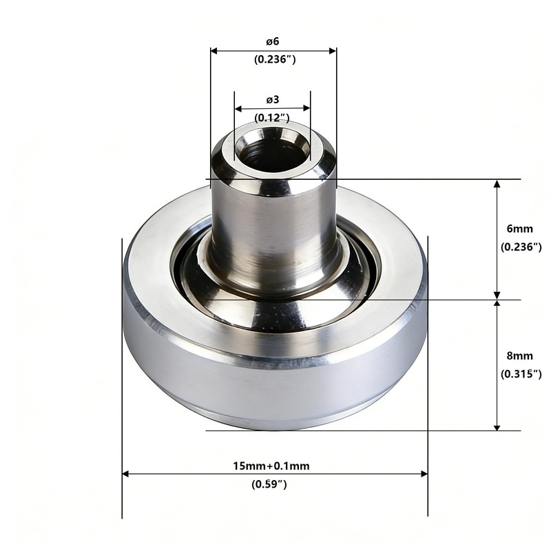 DCYCBTH Round Recessed Spindle Nozzle for 15mm Lathe Spindle Hole,
