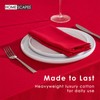 HOMESCAPES Red Table Cloth, Plain Cotton Tablecloth, Square, Handcrafted &