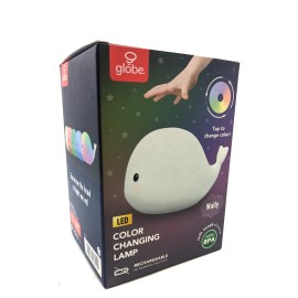 GLOBE Electric WALLY Whale LED Rechargeable Silicone Night Light Lamp