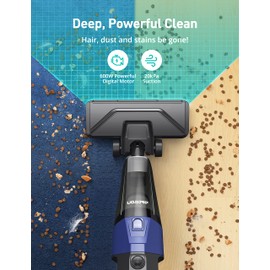 Aspiron Stick Vacuum Cleaner, Small Vacuum Cleaner with 20kPa Powerful Suction & 0.88QT Dust Cup and 16ft Power Cord, 5-in-1 Handheld Lightweight Bagless Vacuum Cleaner Carpet and Floor for Pet