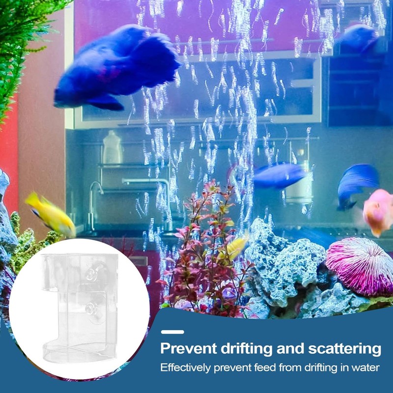 Aquarium Feeder - Clear Fish Feeders for Aquariums - Anti-Drifting