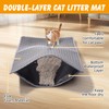 Cat Litter Mat Double Layer Non-Slip Odor-Free Litter Box Mat,Waterproof