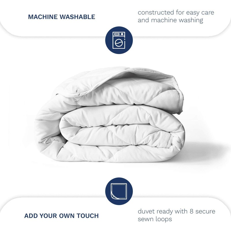 ViscoSoft Down Alternative Comforter King Size - Reversible Microfiber White