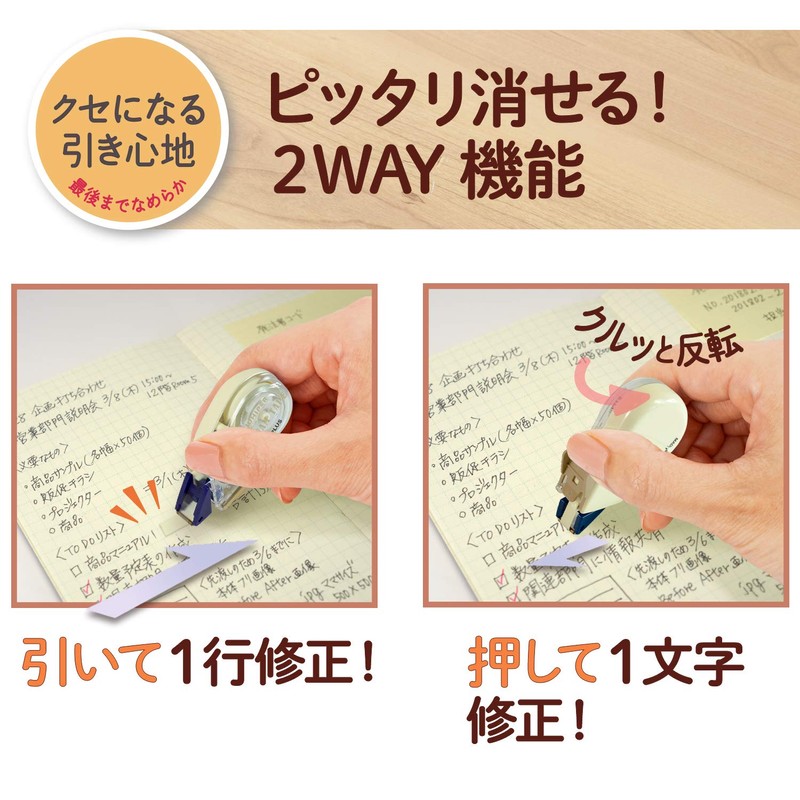 Plus Correction Tape, Whitepatch, Cream Tape, 0.2 inches (5 mm),