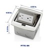 Leviton Pop-Up Floor Box with 15 Amp, Tamper-Resistant Outlet, Brushed