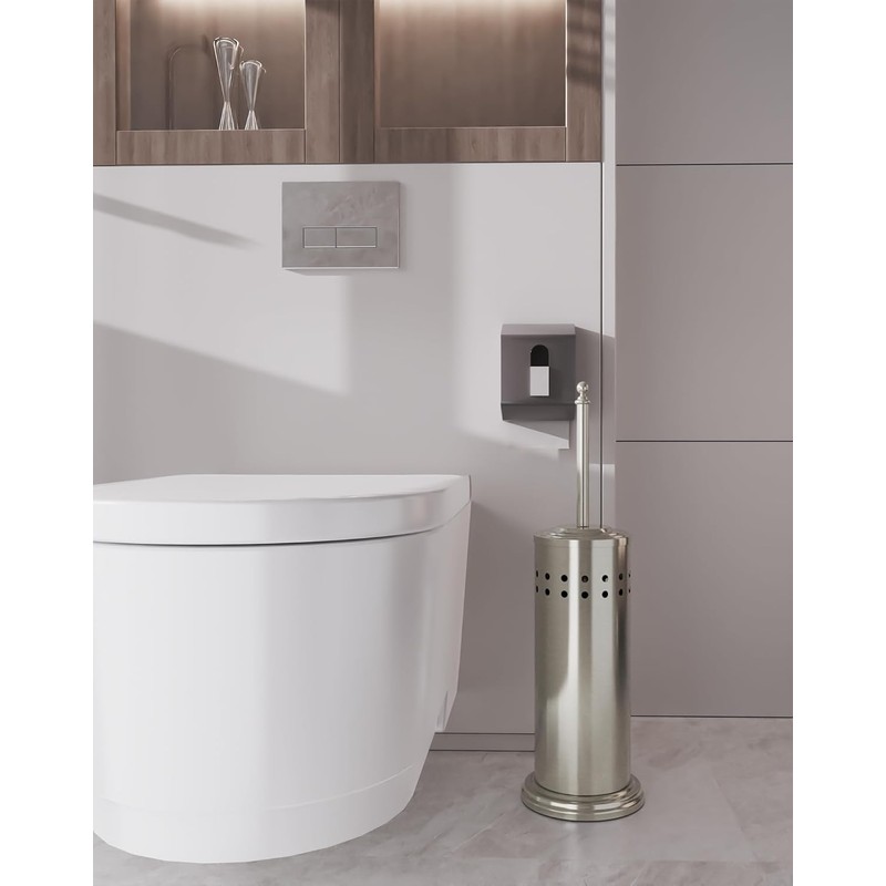 Dowry Anti-Hand Off Toilet Plunger with Holder for Bathroom,Powerful Efficient