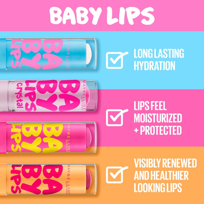 Maybelline New York Baby Lips Crystal Lip Balm, Pink Quartz