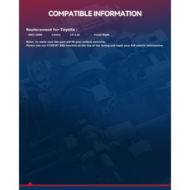 KAX Front Steering Knuckle & Wheel Bearing Hub Assembly Fit for Toyota Camry 2007-2009,Passenger Side 686258