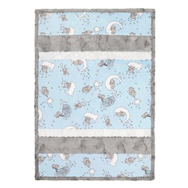 Shannon Fabrics Minky Cuddle Kit Lullaby Lucky Star Blue