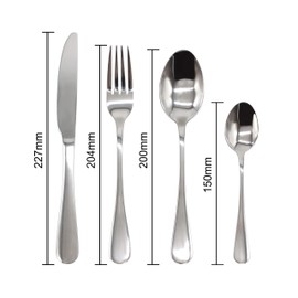 Cutlery Sets 32 Piece Stainless Steel Spoons Forks Dining Tableware Dinnerware Sets Glim&Glam (Stainless Steel, 32pcs Set)