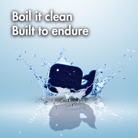 Ohsoborn Multipurpose Dual Sided Triple Layer Kitchen Sponges for Washing Dishes | Boil Safe Scratch Free Odor Resistant Extra Durable | Flexible and Durable Design for Long Lasting Use (5, Blue)