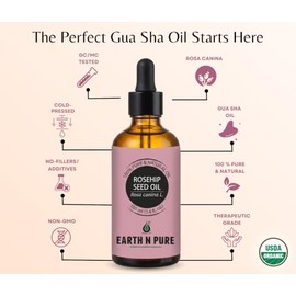 Earth N Pure Aceite de semilla de rosa mosqueta | Aceite portador 100% puro y natural prensado en frío | Calidad premium para cara, cabello, piel, uña