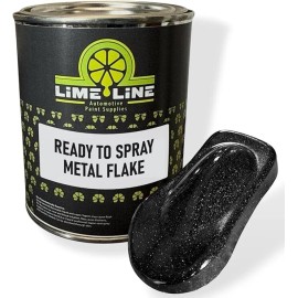 LiME LiNE Black Metal Flake Ready to Spray Automotive Basecoat - 1 Quart