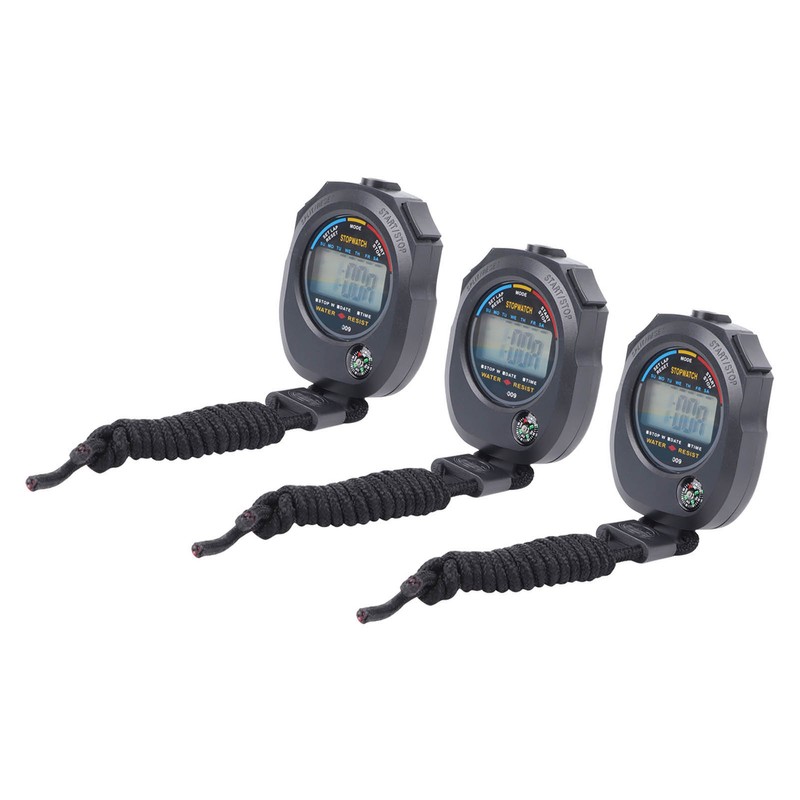 3 PCS Sports Stopwatch High Accuracy Waterproof 40mah Sports Stopwatch