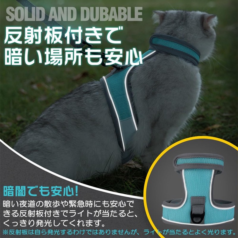 Cat Harness, No Shedding Double Lock, Easy, Cat Leash Harness,